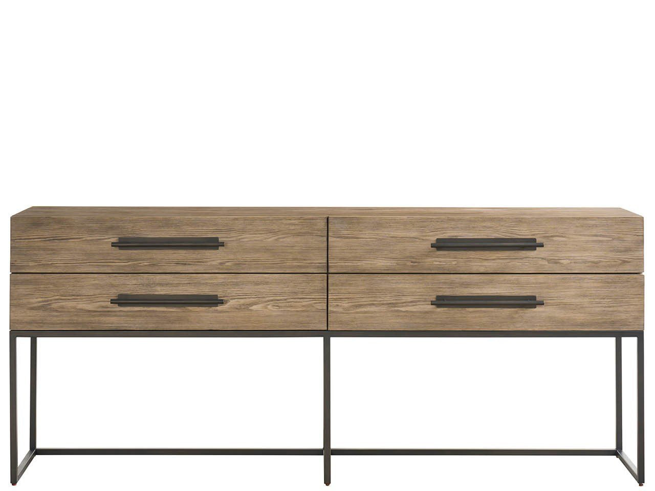 Dwell Boulder Metal Base Console