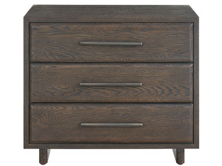 Modern Sable Three Drawer Nightstand