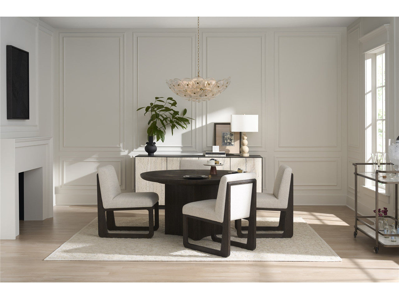 Modern Sable Round Dining Table