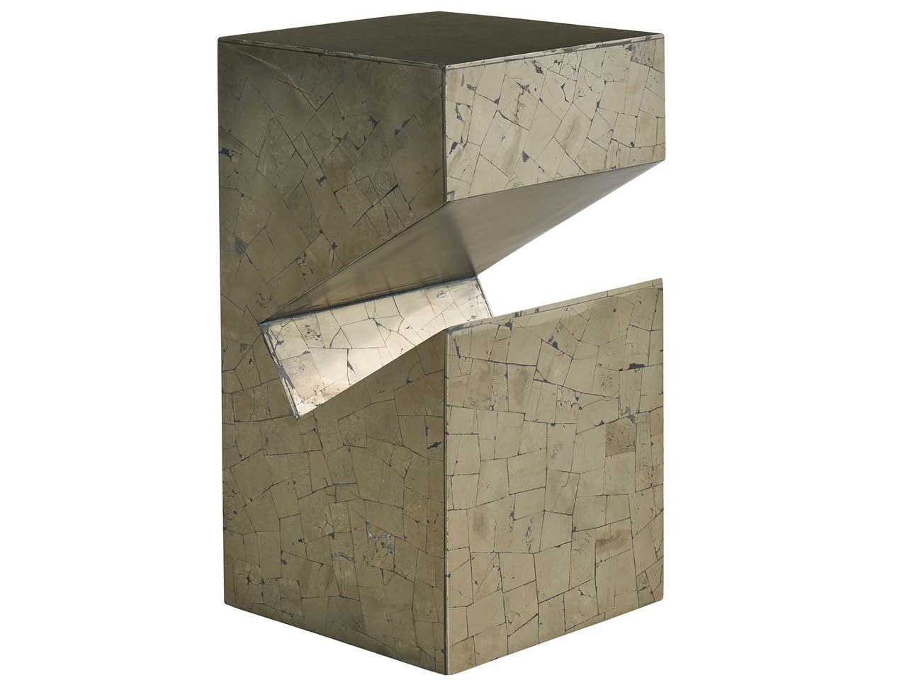 Modern Pyrite Side Table