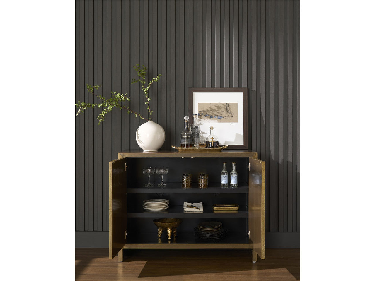 Modern Origami Hall Chest