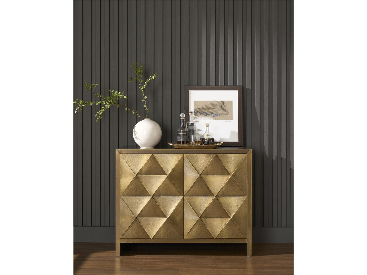 Modern Origami Hall Chest