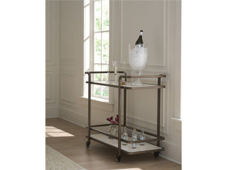 Modern Aged Gold Bar Cart