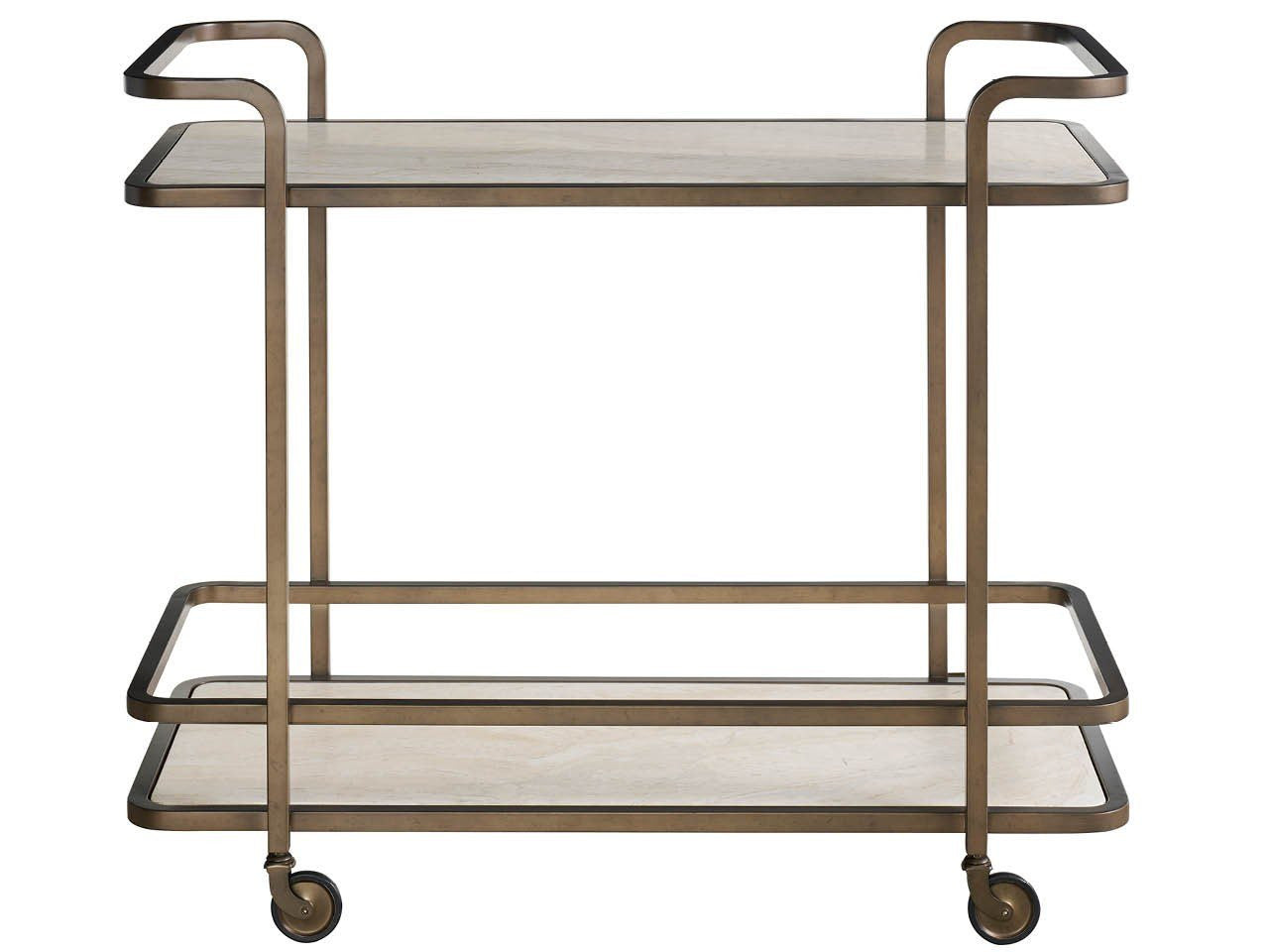 Modern Aged Gold Bar Cart