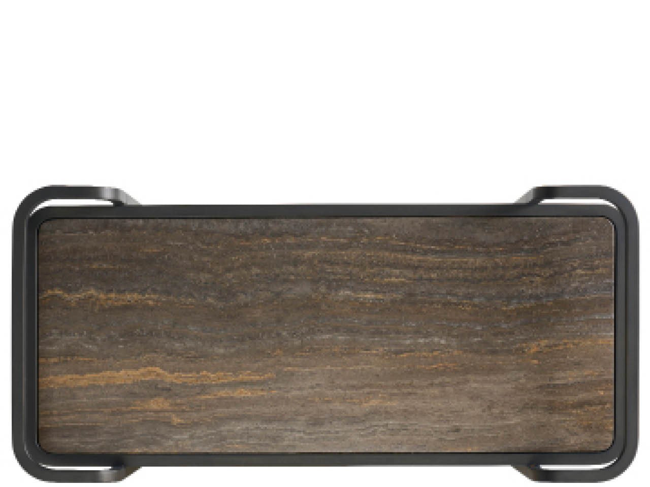 Modern Smoked Bronze Bar Cart