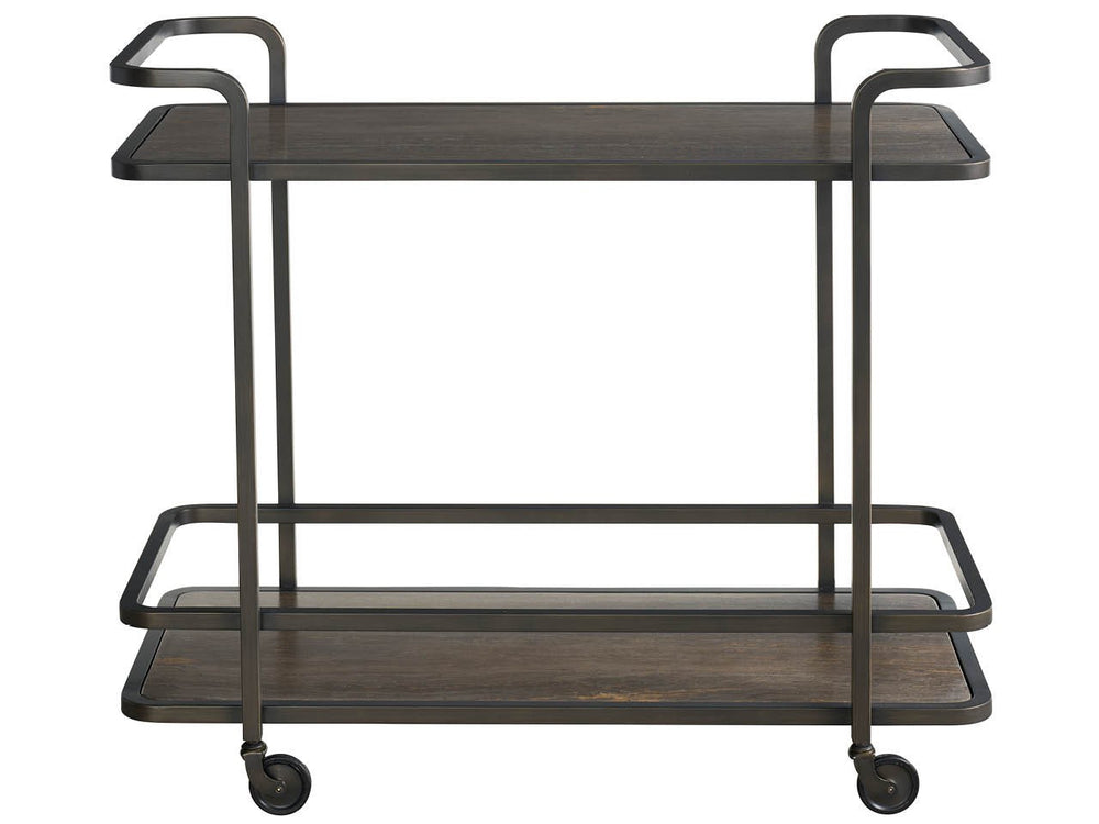 Modern Smoked Bronze Bar Cart