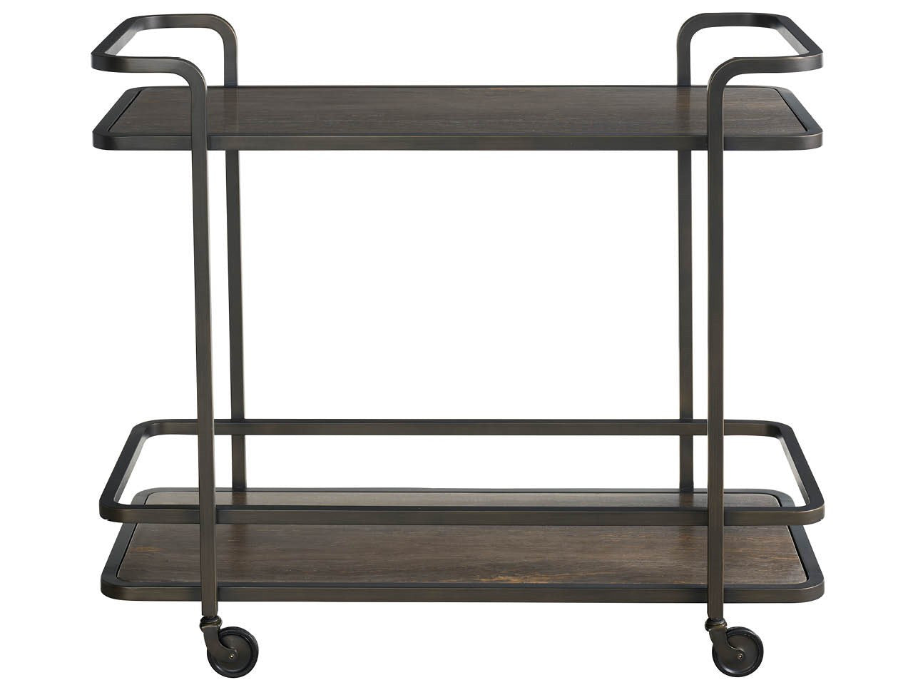 Modern Smoked Bronze Bar Cart