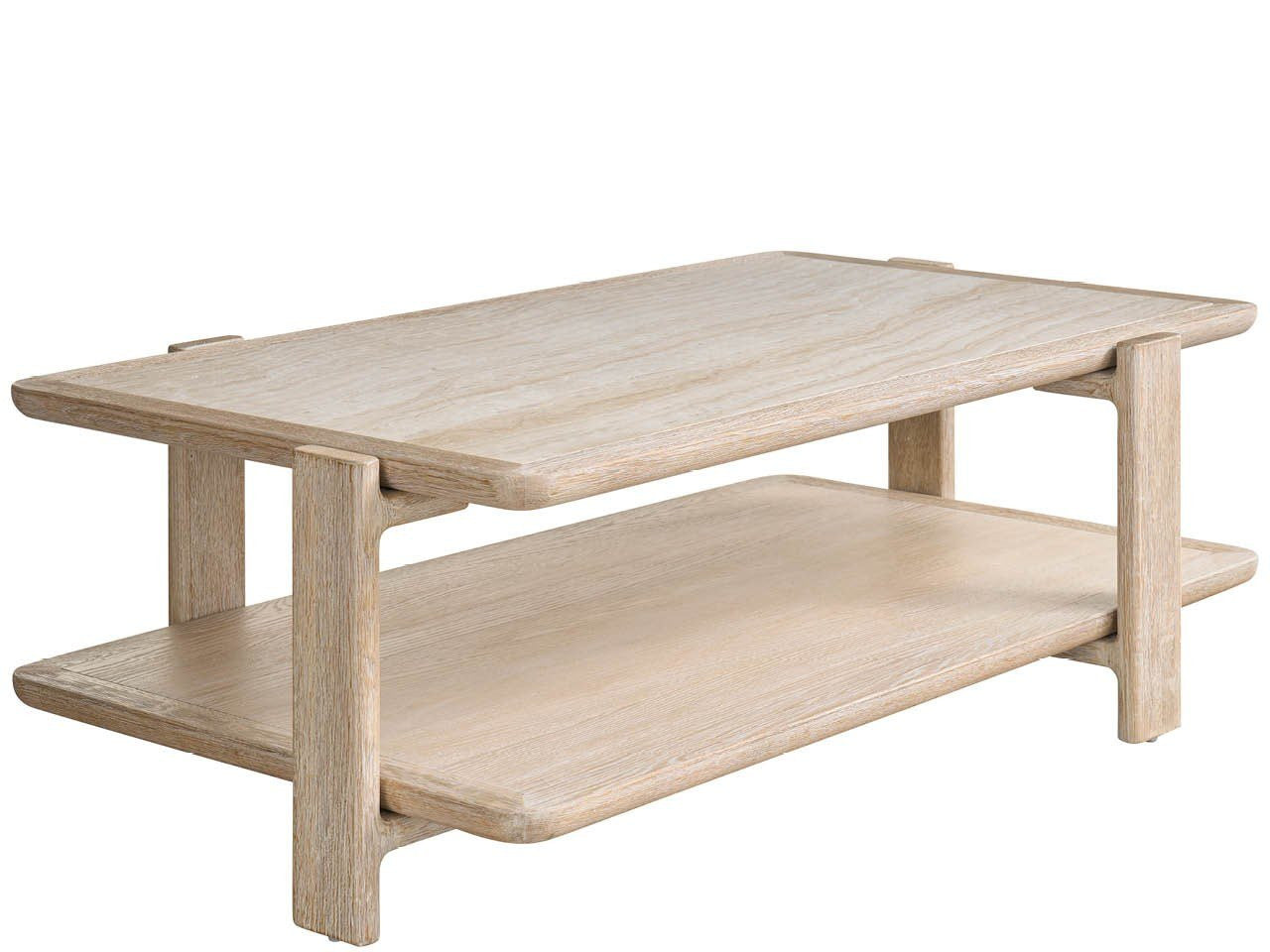 Modern Desert and Stone Cocktail Table