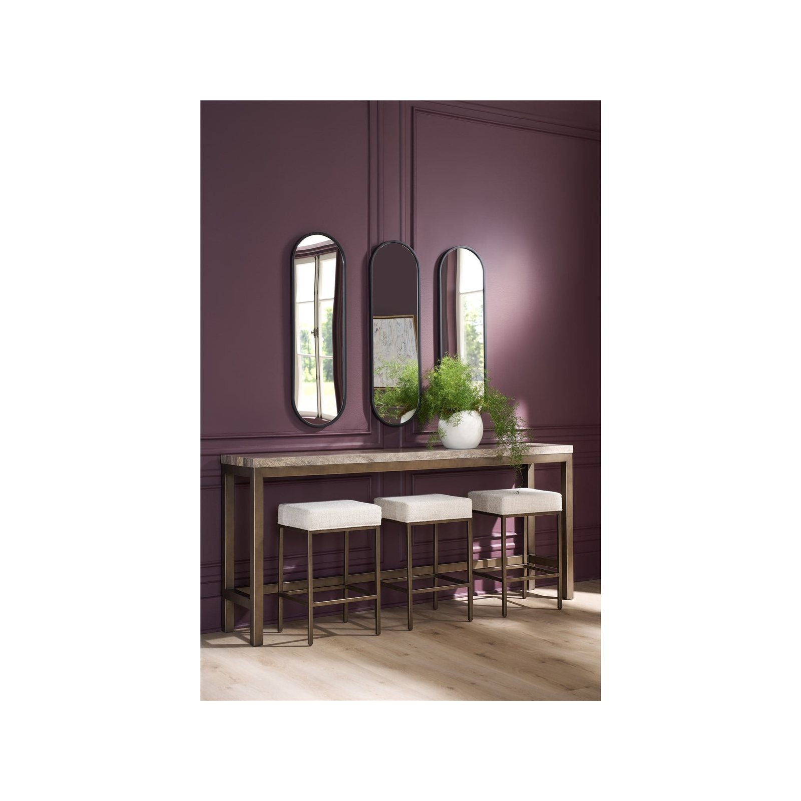 Montclair Brindle Console with Stools by Universal Furniture at ZIN Home