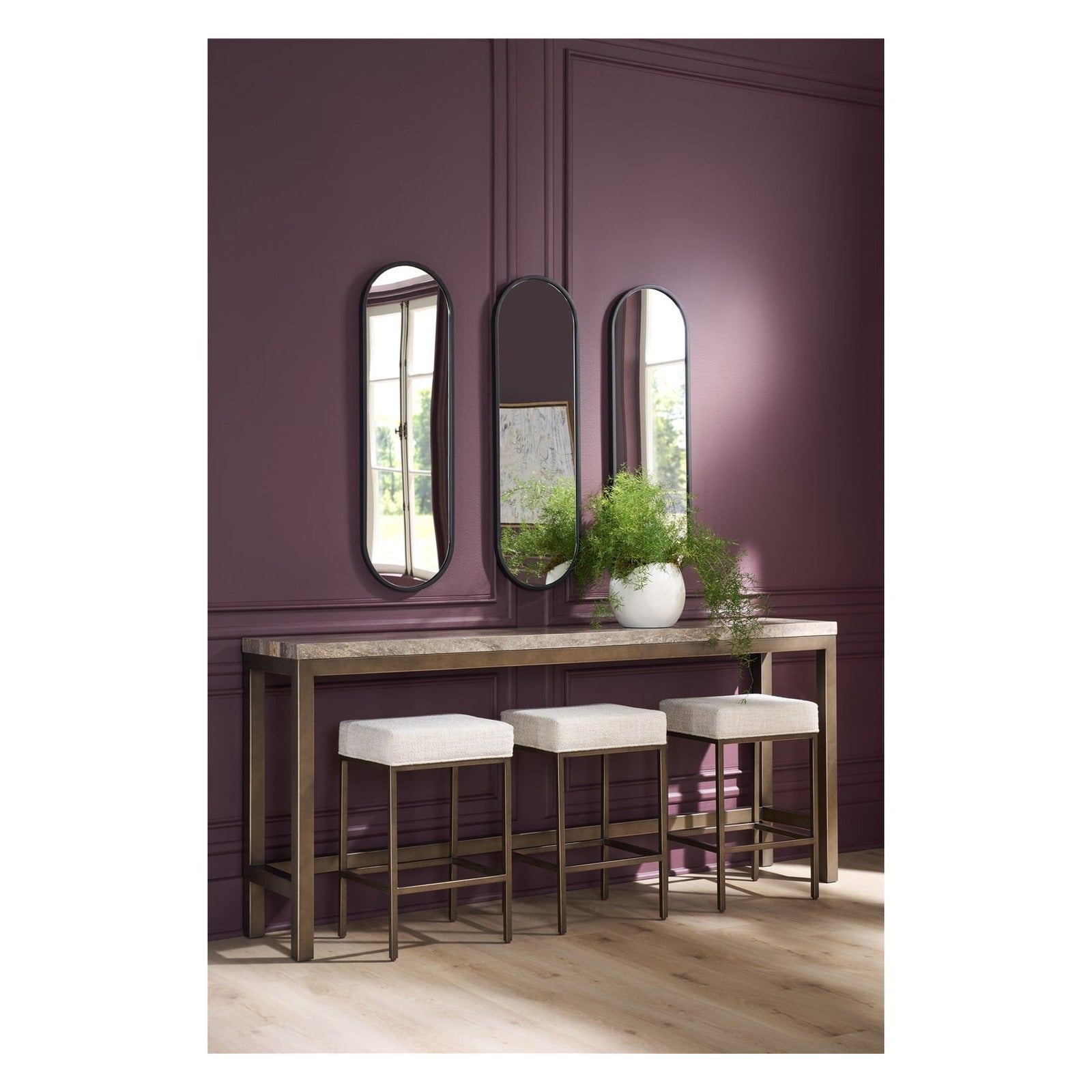Montclair Brindle Console with Stools by Universal Furniture at ZIN Home
