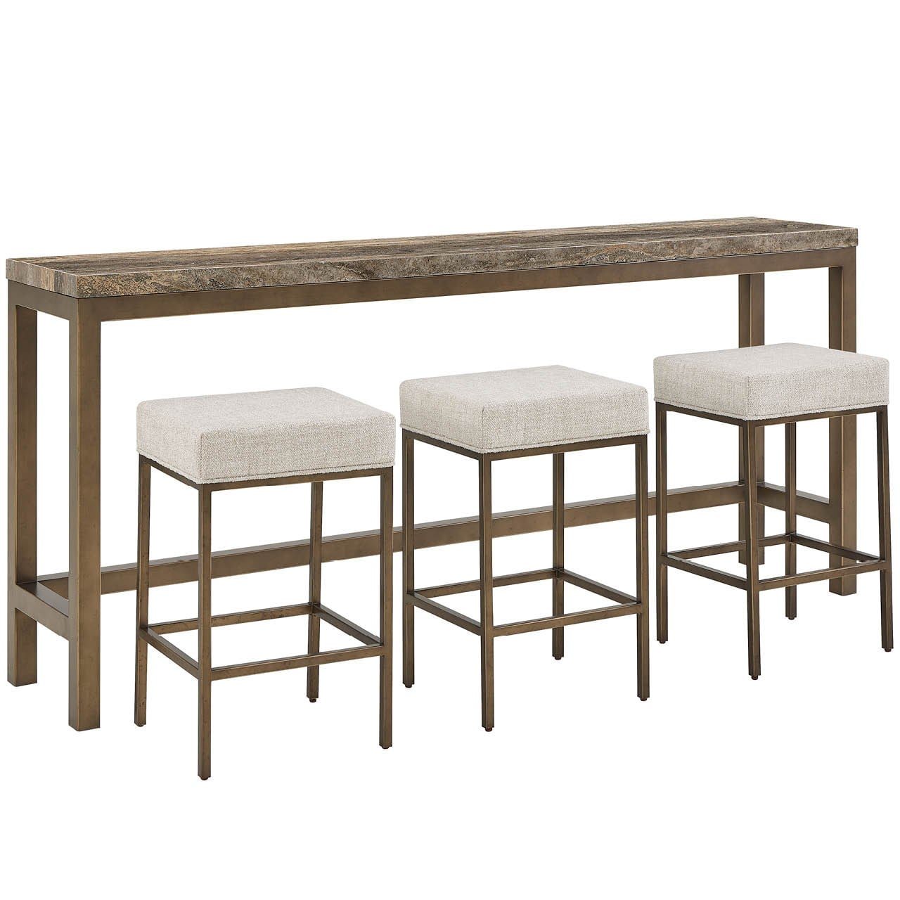 Montclair Brindle Console with Stools by Universal Furniture at ZIN Home