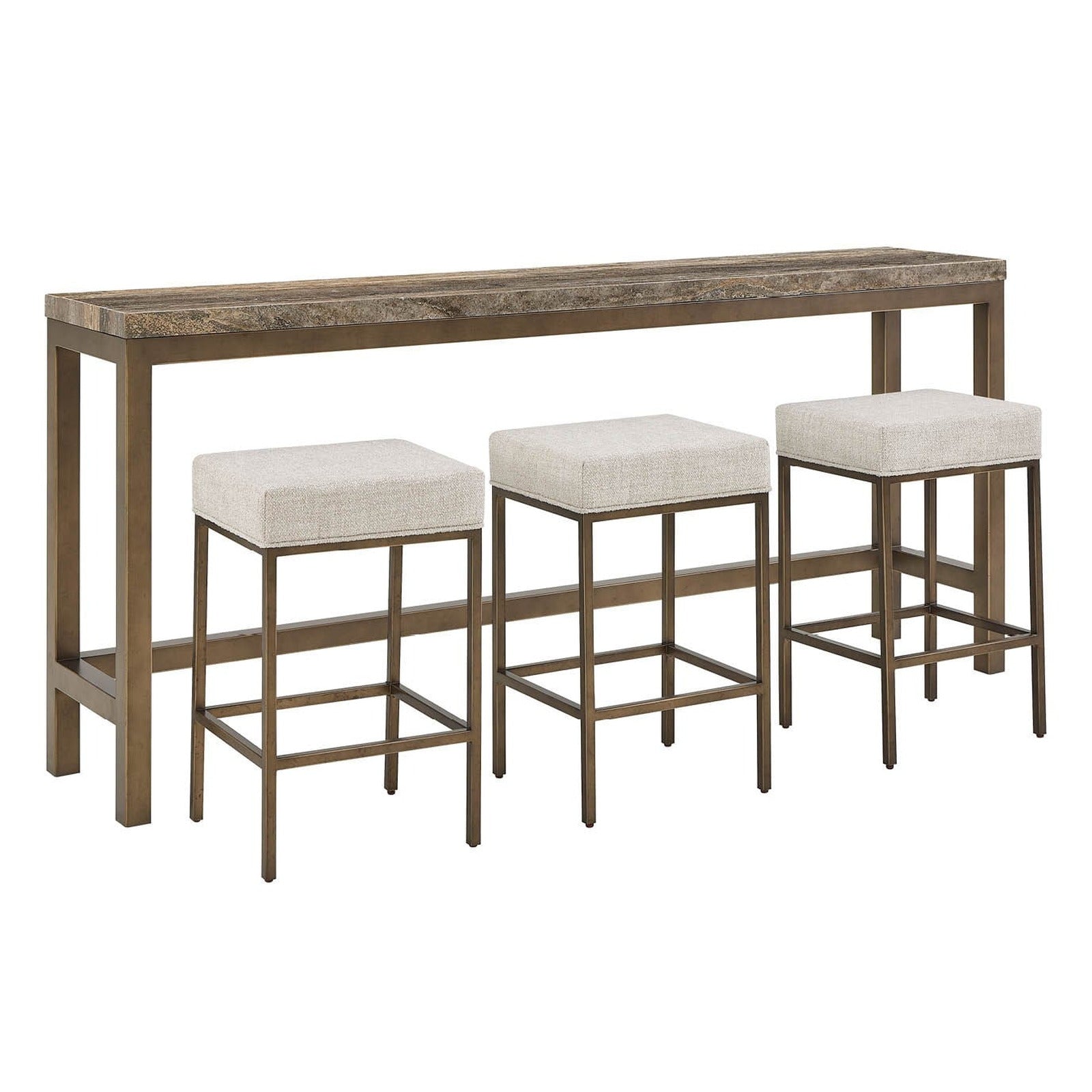 Montclair Brindle Console with Stools by Universal Furniture at ZIN Home