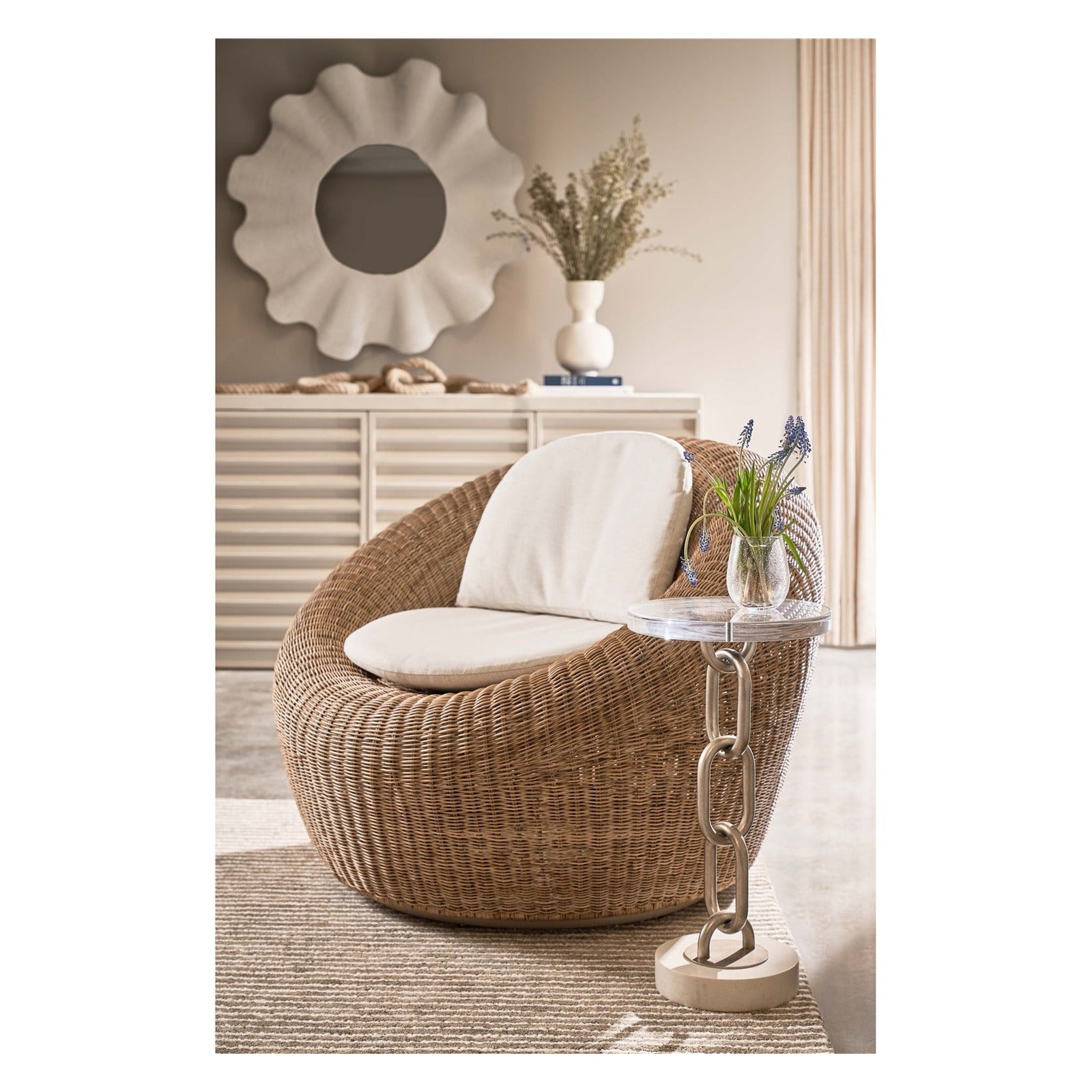 Oasis- Coastal Living Home Collection Sea Pod Swivel Chair by Universal Furniture at ZIN Home