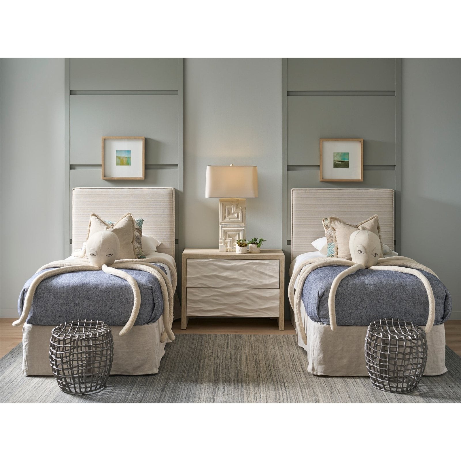 Oasis- Coastal Living Home Collection Drift Upholstered Headboard Twin by Universal Furniture at ZIN Home