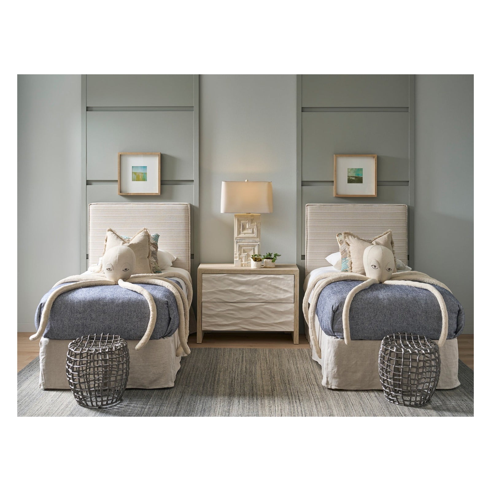 Oasis- Coastal Living Home Collection Drift Upholstered Headboard Twin by Universal Furniture at ZIN Home