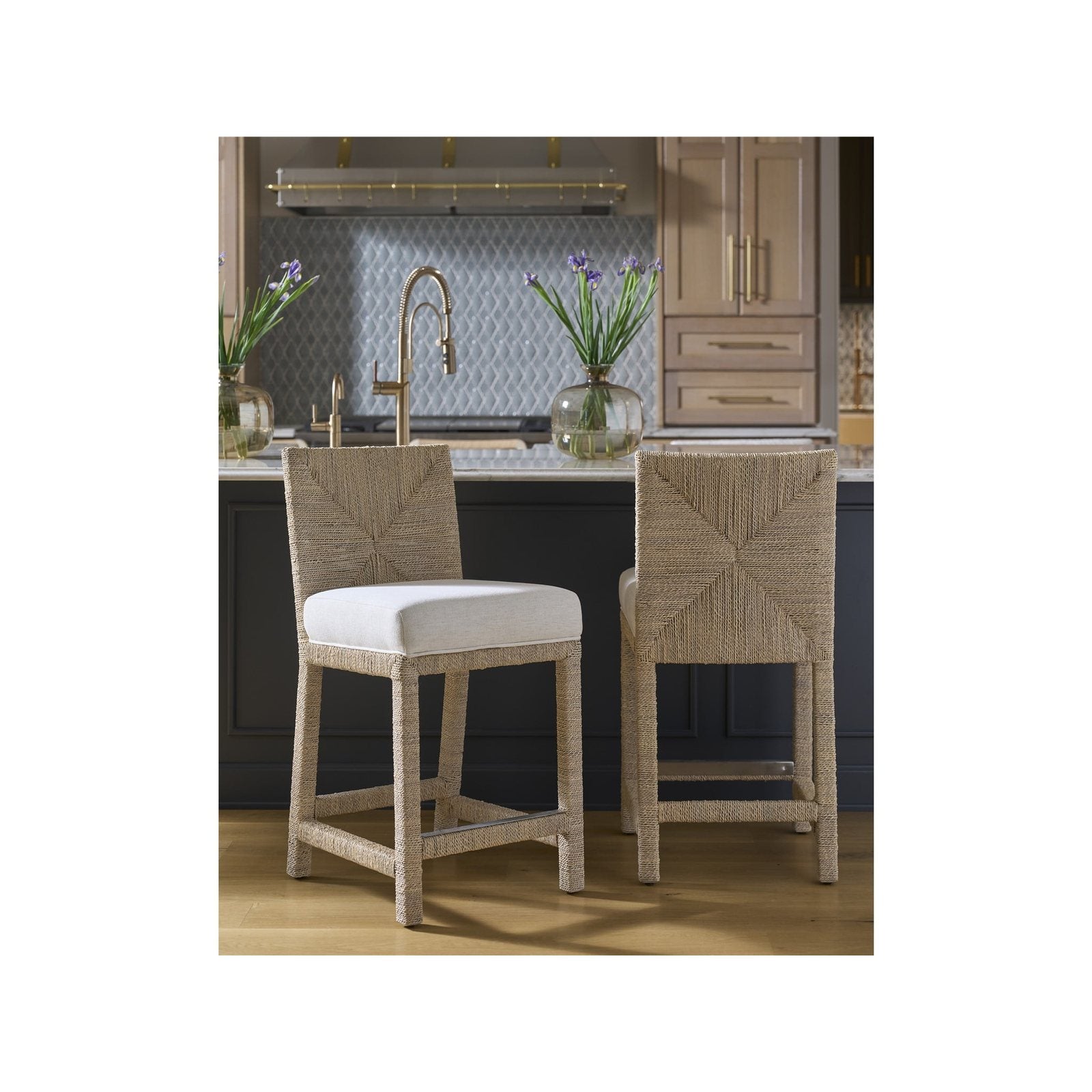 Oasis- Coastal Living Home Collection Abaca Counter Chair by Universal Furniture at ZIN Home