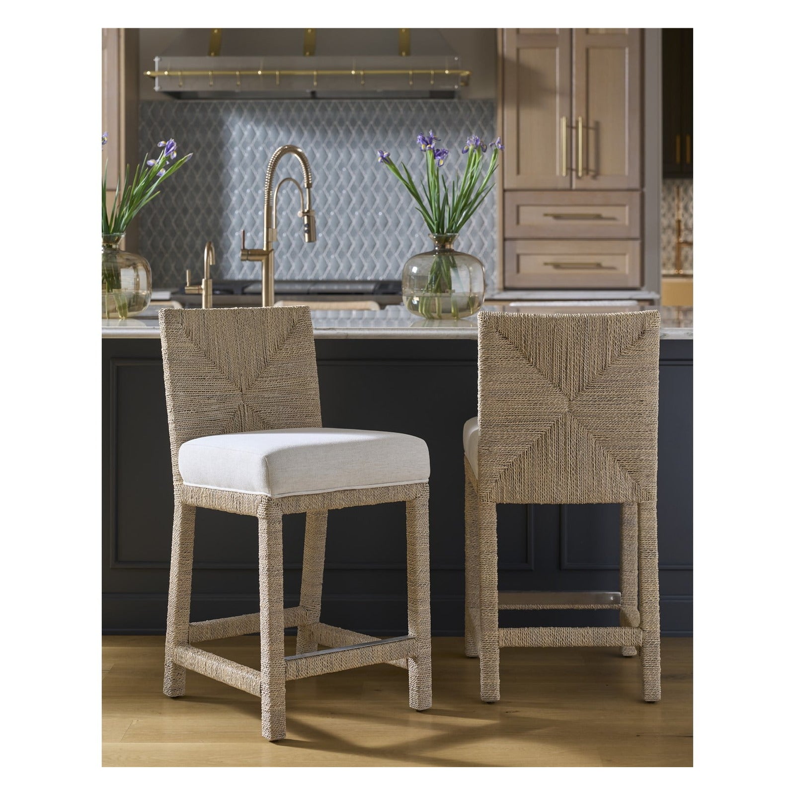 Oasis- Coastal Living Home Collection Abaca Counter Chair by Universal Furniture at ZIN Home
