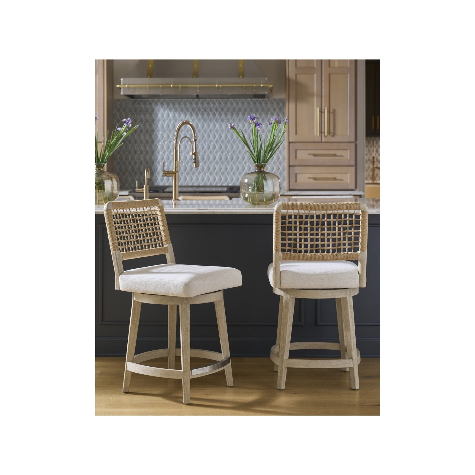 Oasis- Coastal Living Home Collection Dockside Swivel Counter Stool by Universal Furniture at ZIN Home