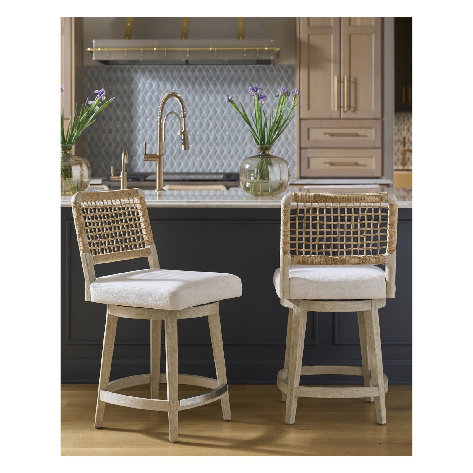 Oasis- Coastal Living Home Collection Dockside Swivel Counter Stool by Universal Furniture at ZIN Home