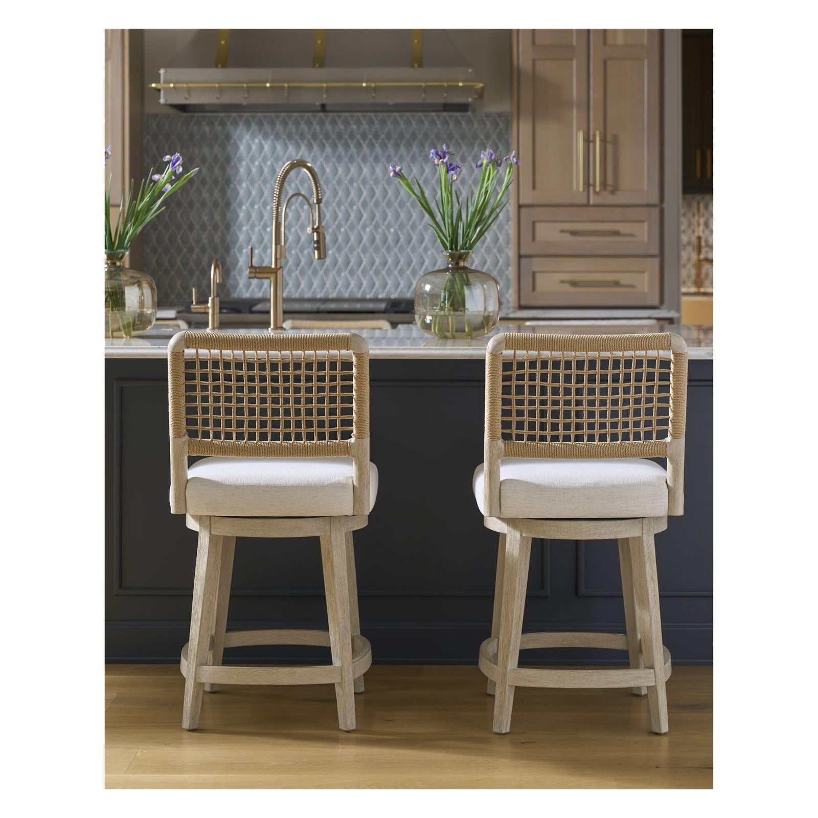 Oasis- Coastal Living Home Collection Dockside Swivel Counter Stool by Universal Furniture at ZIN Home