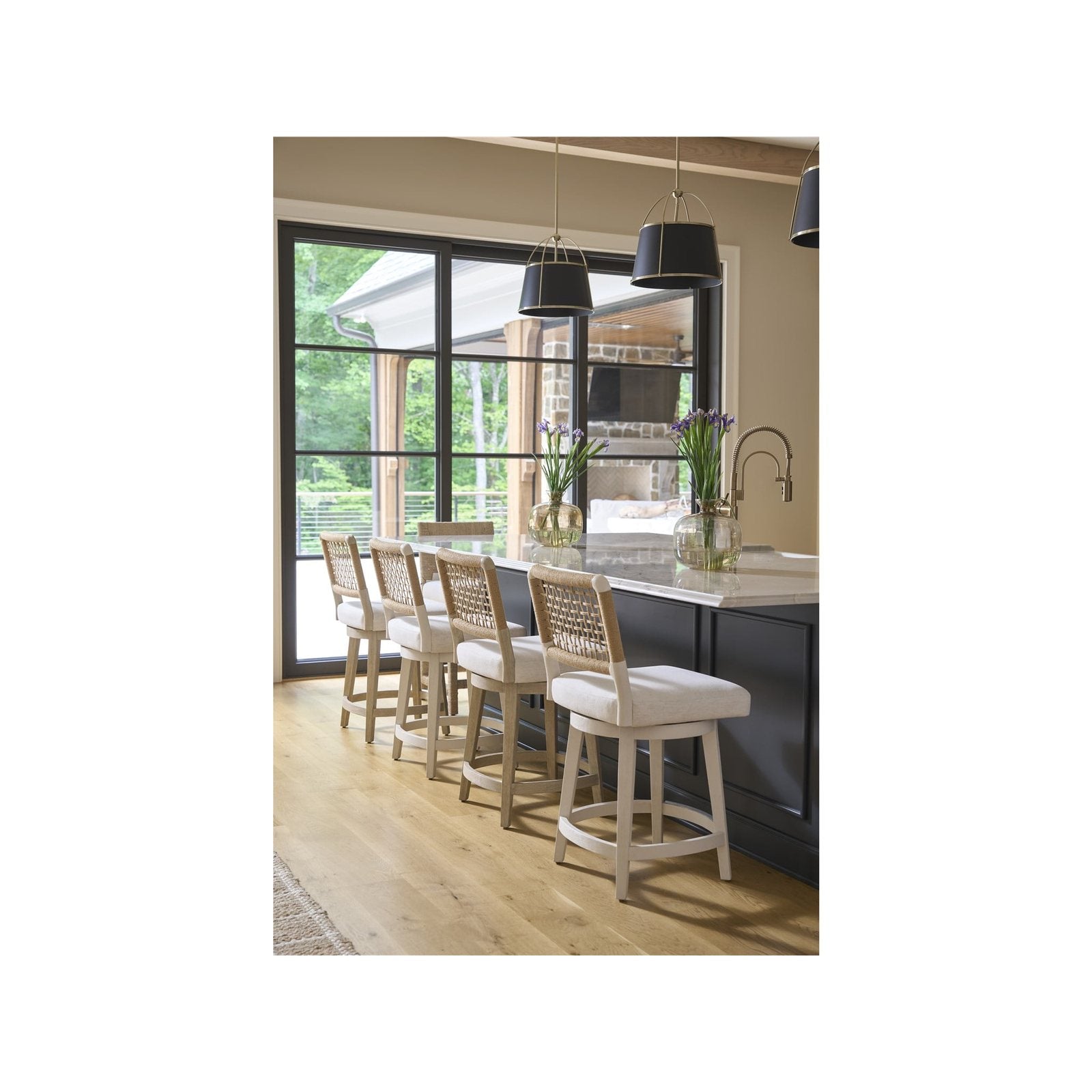 Oasis- Coastal Living Home Collection Dockside Swivel Counter Stool by Universal Furniture at ZIN Home