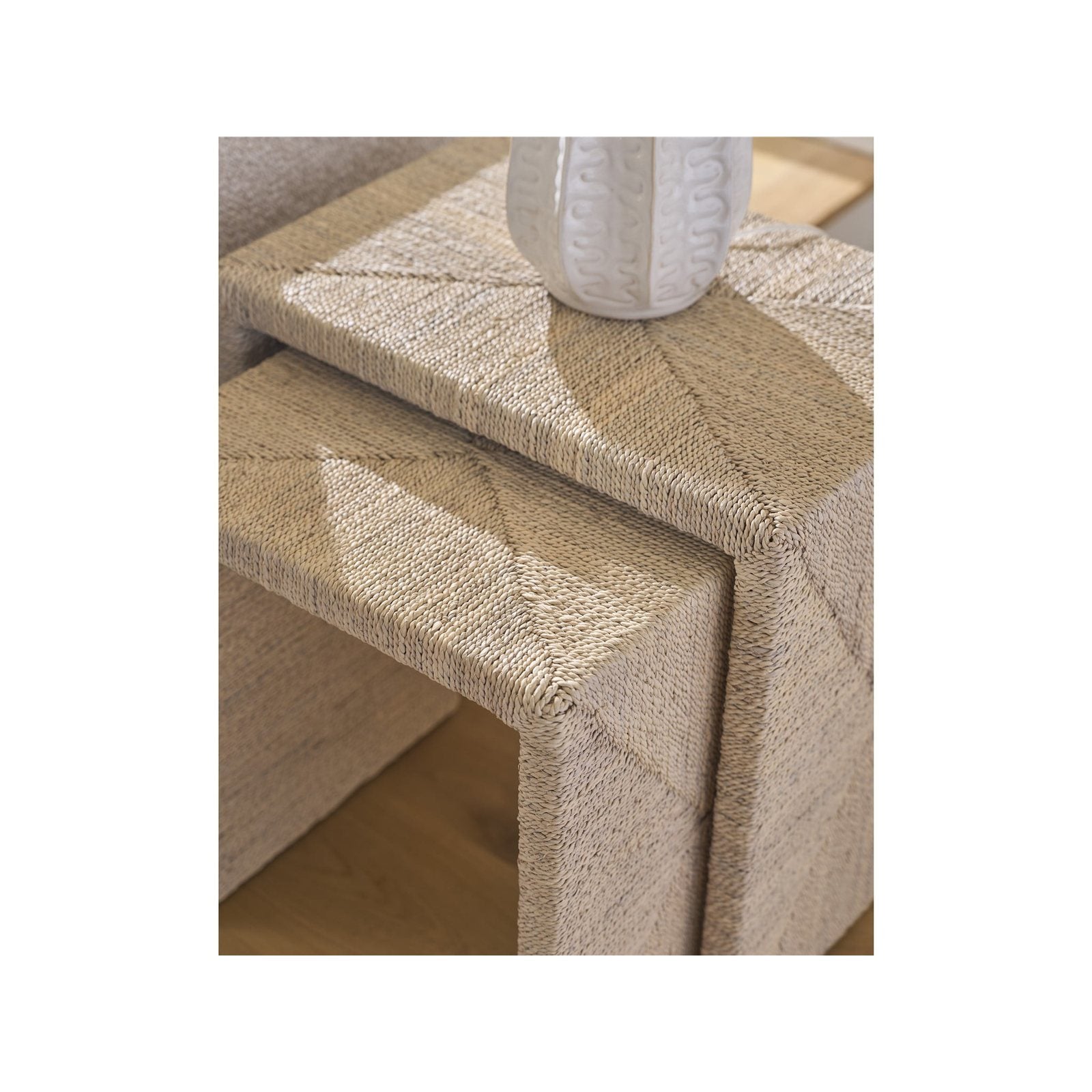 Oasis- Coastal Living Home Collection Abaca Nesting Tables by Universal Furniture at ZIN Home