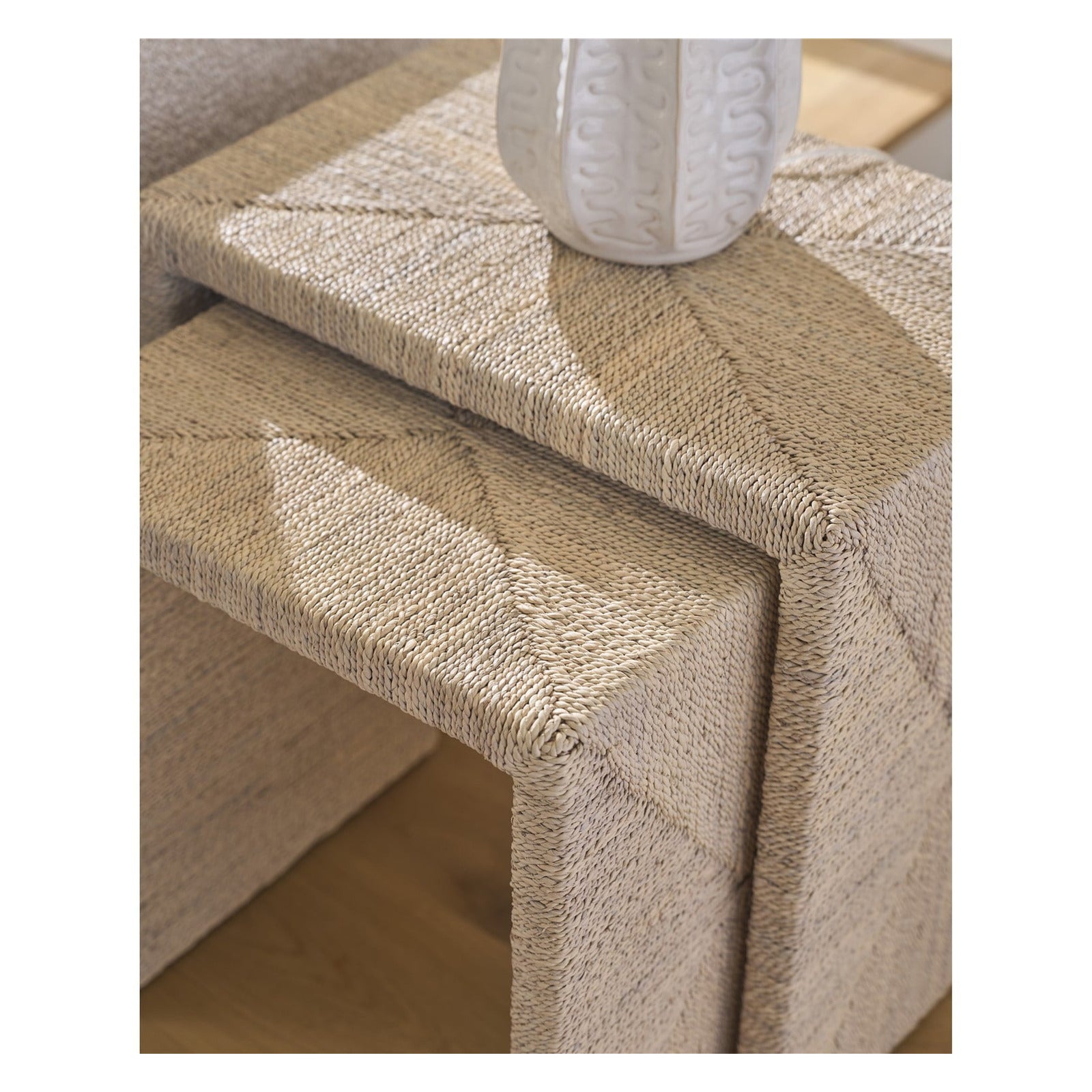 Oasis- Coastal Living Home Collection Abaca Nesting Tables by Universal Furniture at ZIN Home