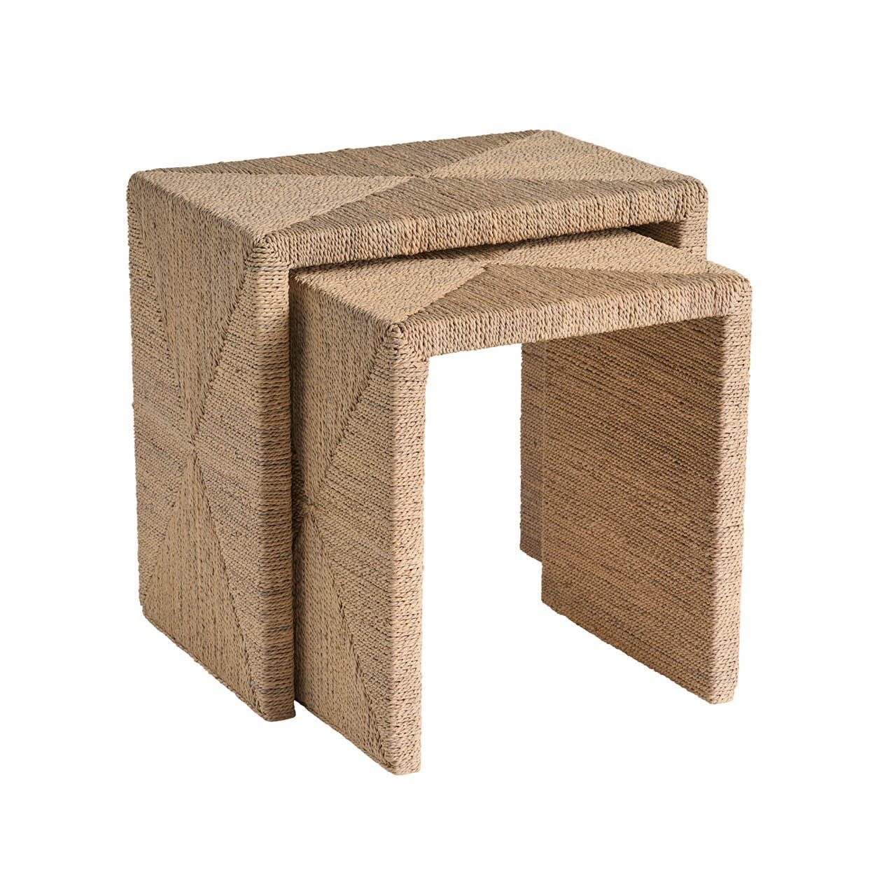 Oasis- Coastal Living Home Collection Abaca Nesting Tables by Universal Furniture at ZIN Home