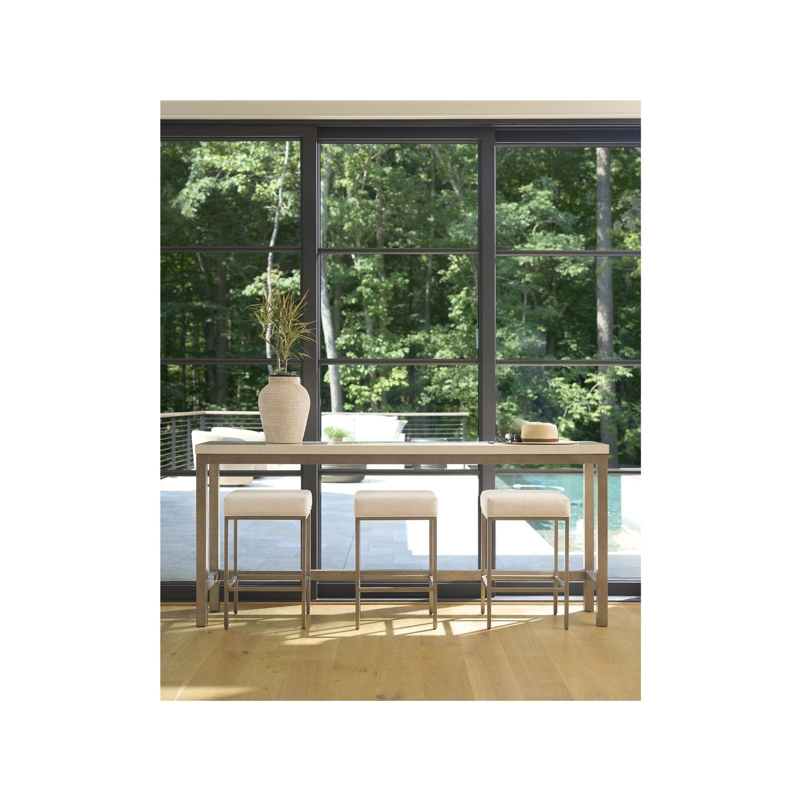 Oasis- Coastal Living Home Collection Oasis Console with Stools by Universal Furniture at ZIN Home