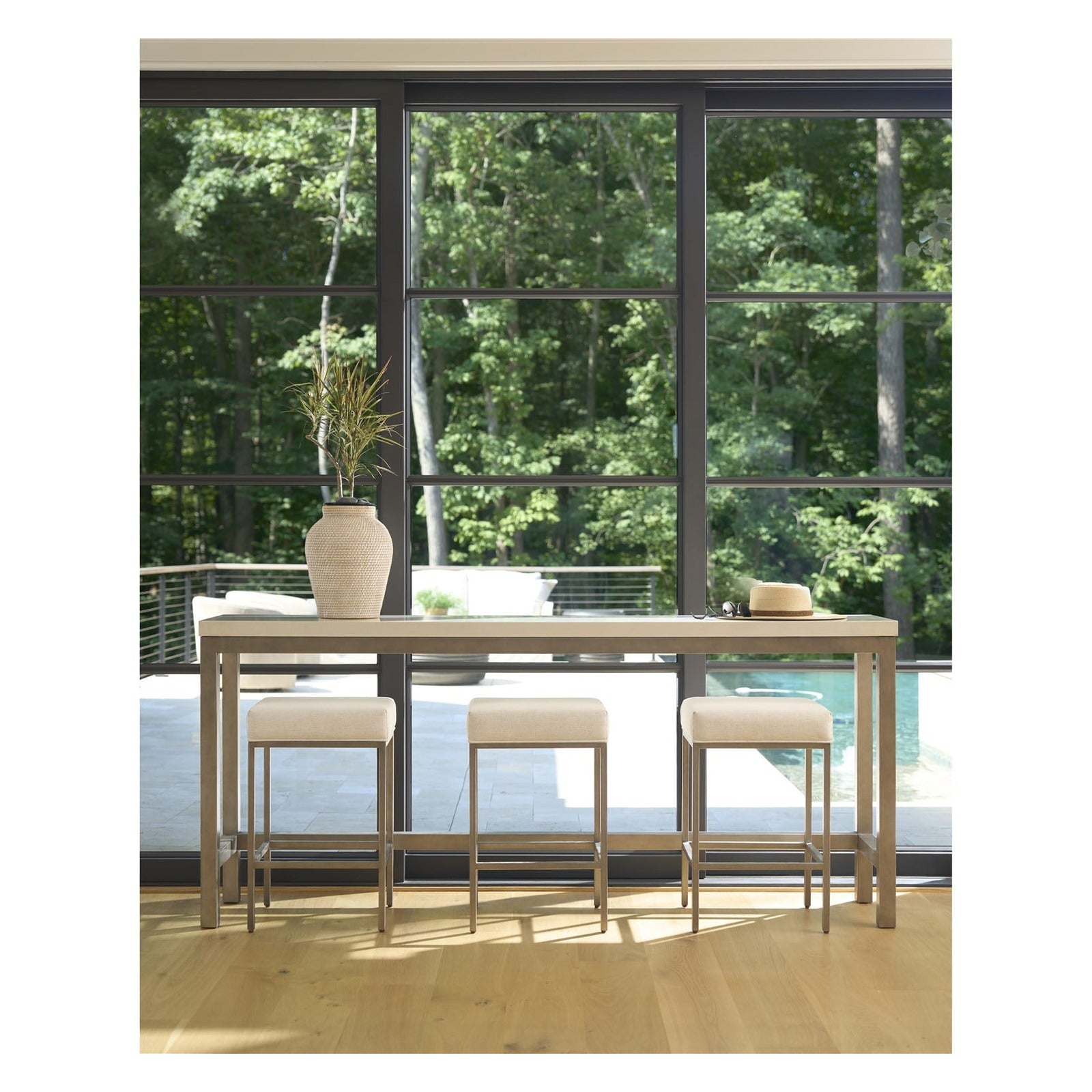 Oasis- Coastal Living Home Collection Oasis Console with Stools by Universal Furniture at ZIN Home