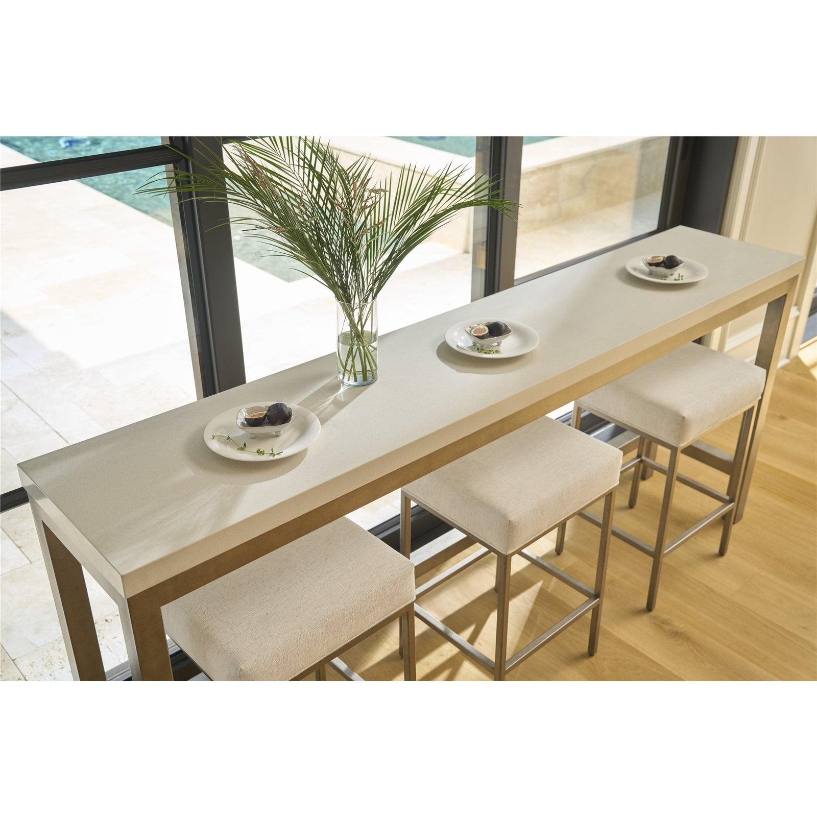 Oasis- Coastal Living Home Collection Oasis Console with Stools by Universal Furniture at ZIN Home