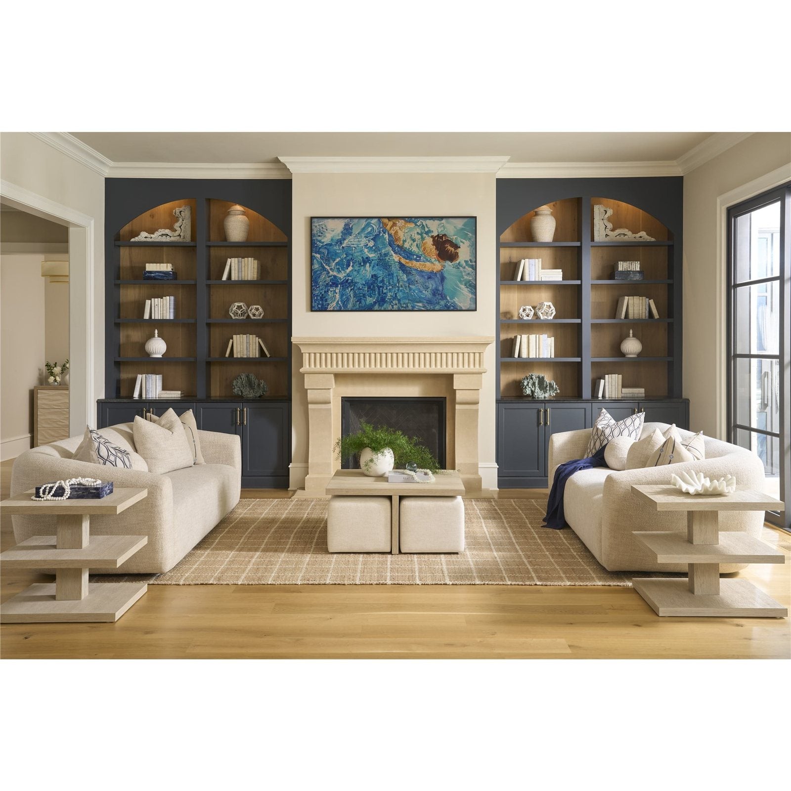 Oasis- Coastal Living Home Collection Dockside Cocktail Table with Ottomans by Universal Furniture at ZIN Home