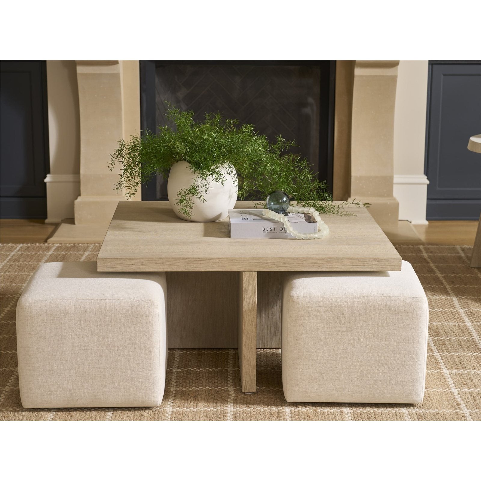 Oasis- Coastal Living Home Collection Dockside Cocktail Table with Ottomans by Universal Furniture at ZIN Home