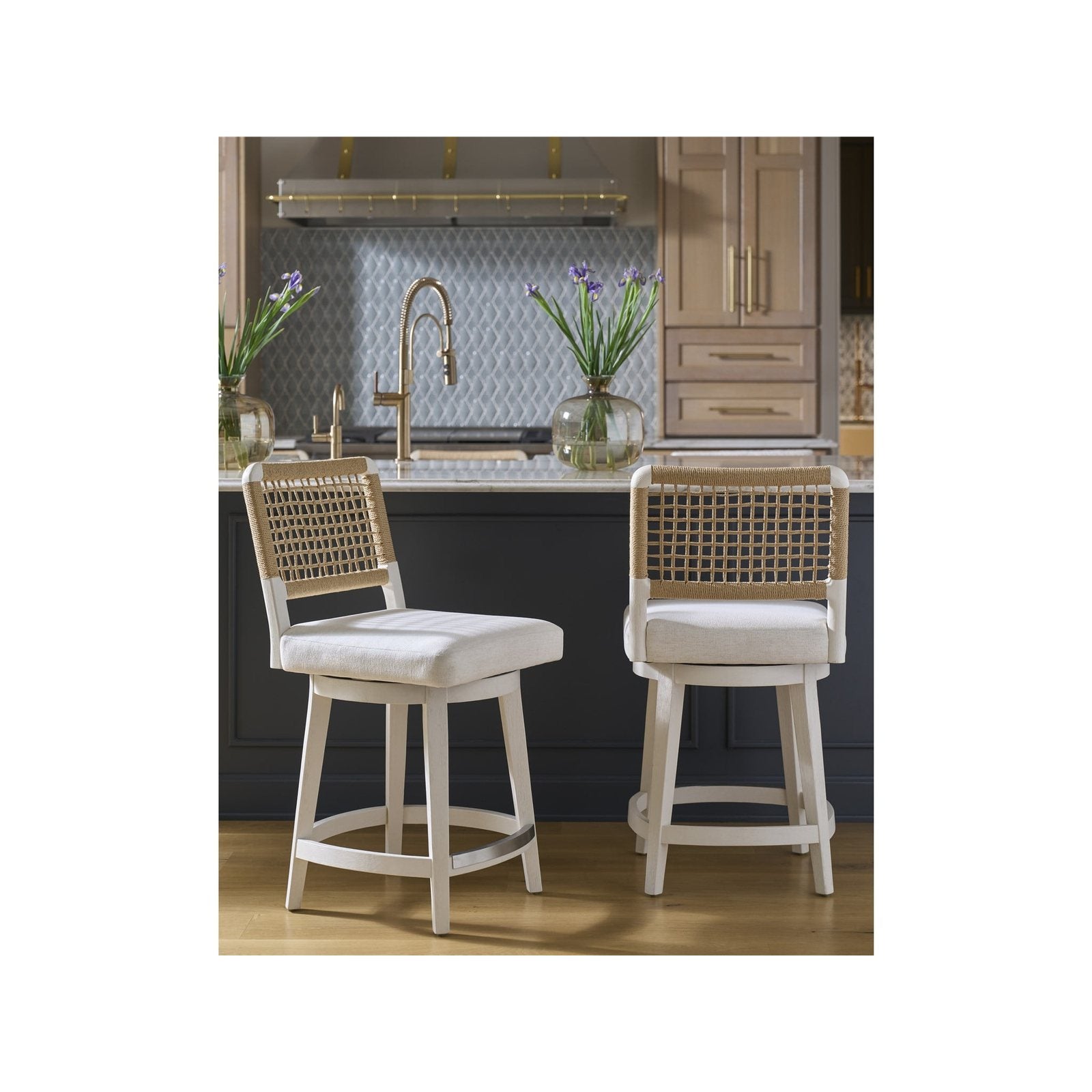 Oasis- Coastal Living Home Collection Shoreline Swivel Counter Stool by Universal Furniture at ZIN Home