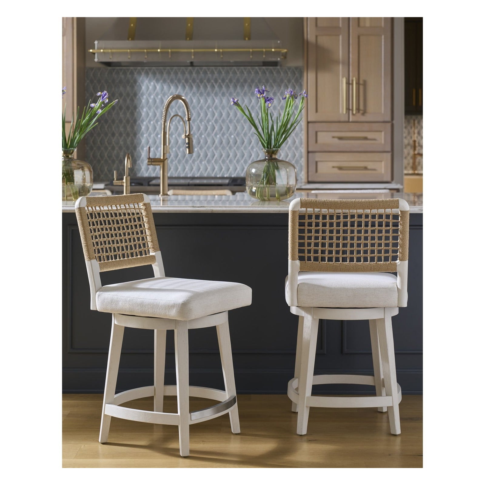 Oasis- Coastal Living Home Collection Shoreline Swivel Counter Stool by Universal Furniture at ZIN Home