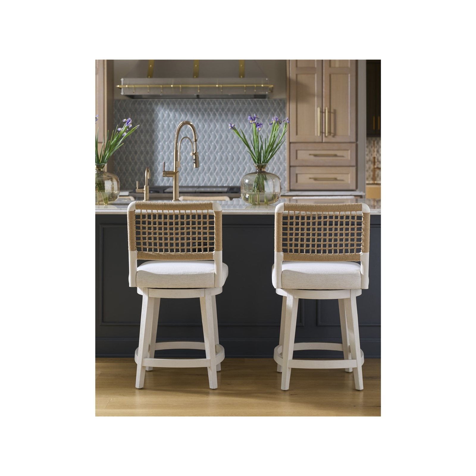 Oasis- Coastal Living Home Collection Shoreline Swivel Counter Stool by Universal Furniture at ZIN Home