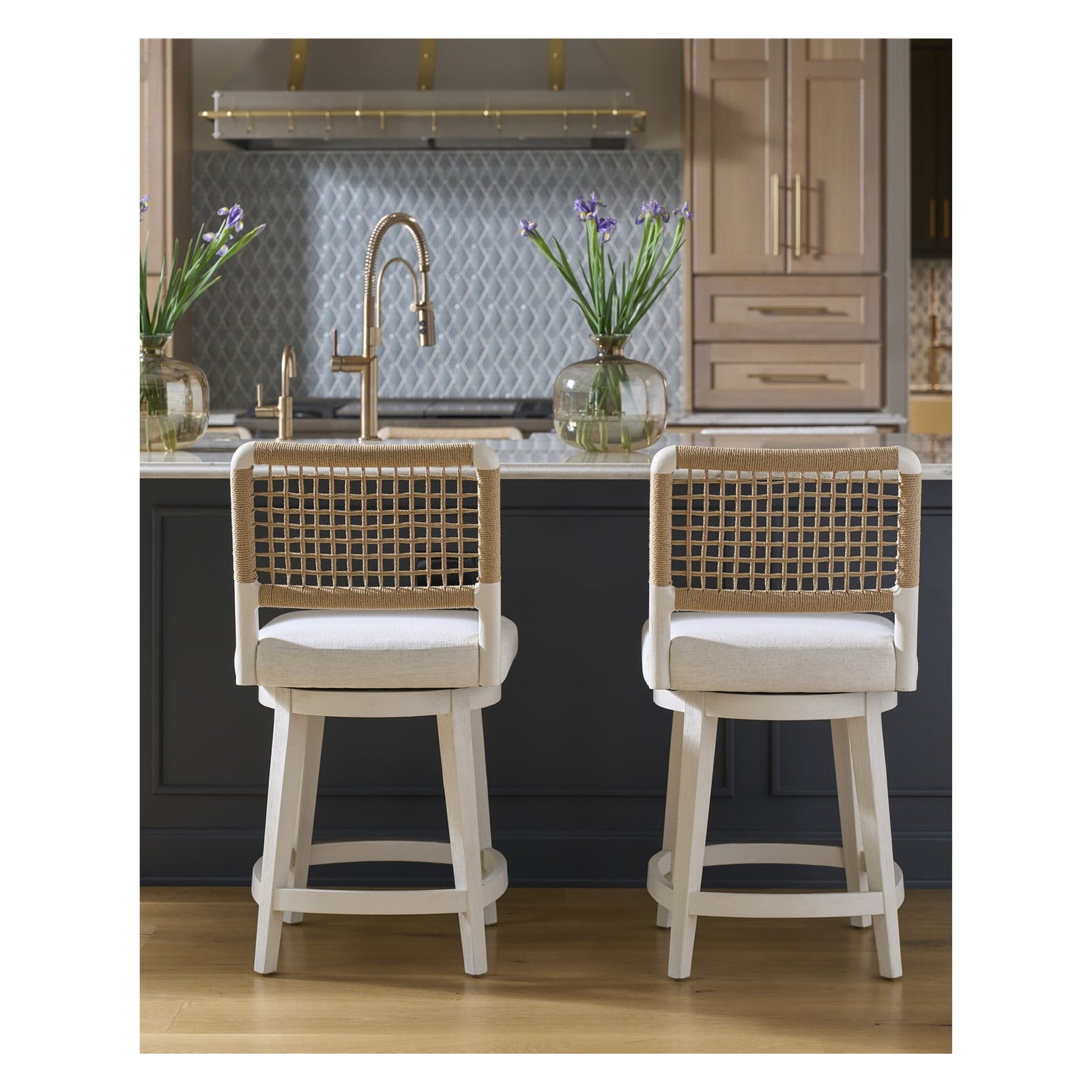 Oasis- Coastal Living Home Collection Shoreline Swivel Counter Stool by Universal Furniture at ZIN Home