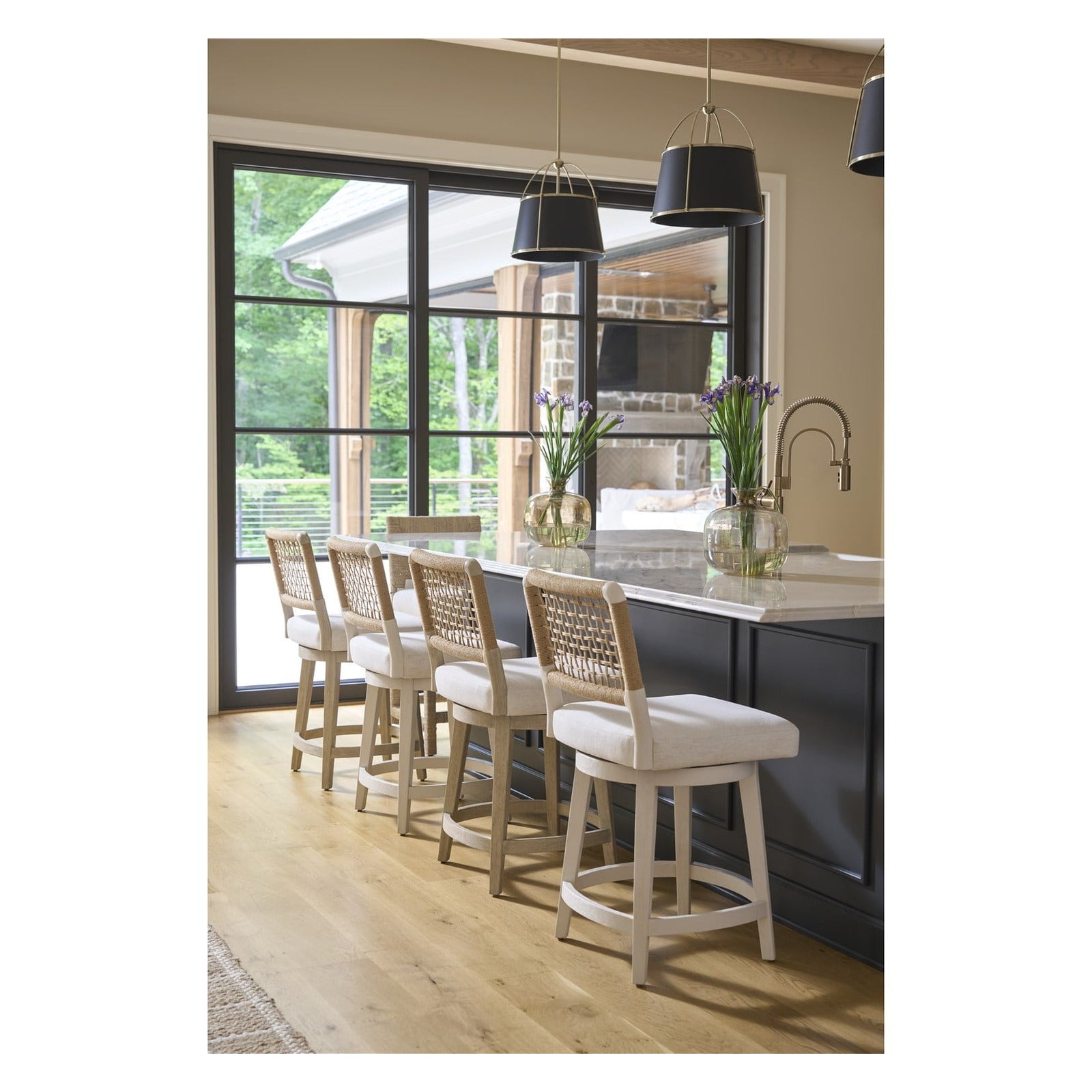 Oasis- Coastal Living Home Collection Shoreline Swivel Counter Stool by Universal Furniture at ZIN Home