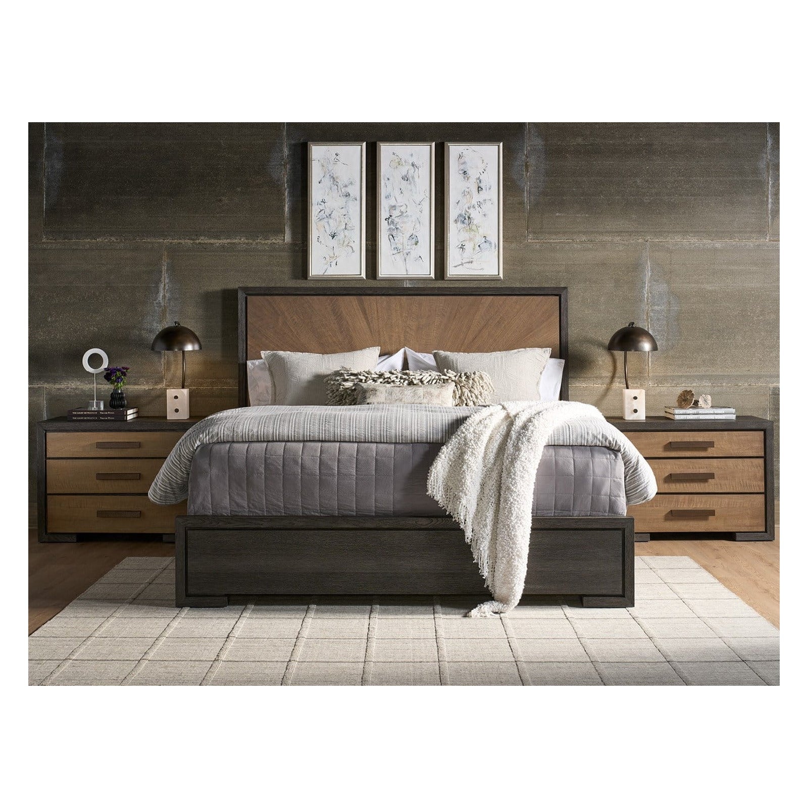 Modern Veil Panel Bed King by Universal Furniture at ZIN Home