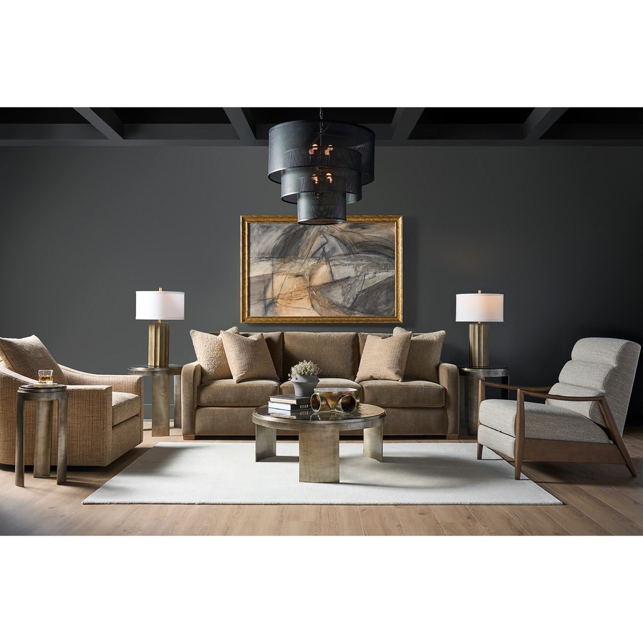 Modern Nuvola Round Cocktail Table by Universal Furniture at ZIN Home