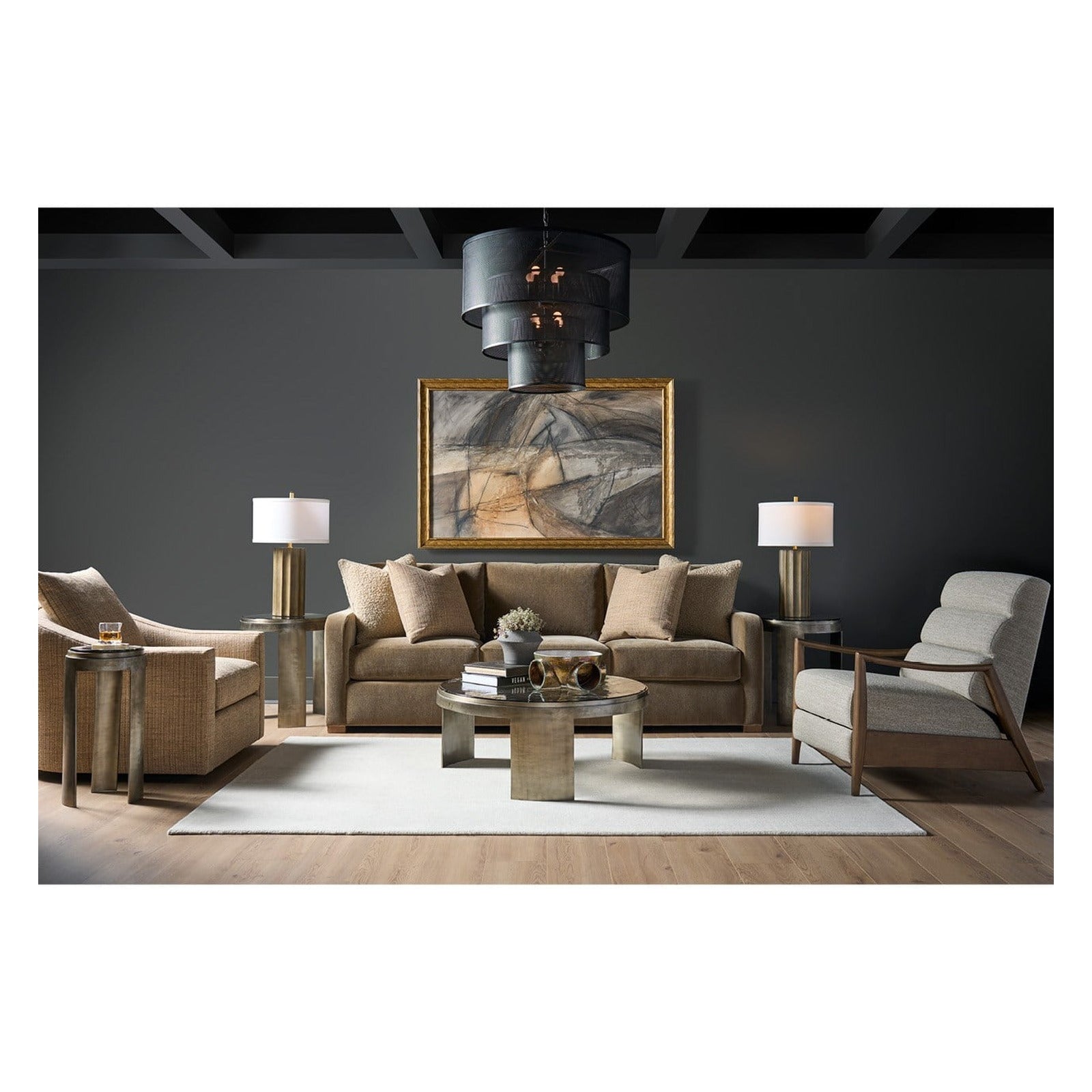 Modern Nuvola Round Cocktail Table by Universal Furniture at ZIN Home