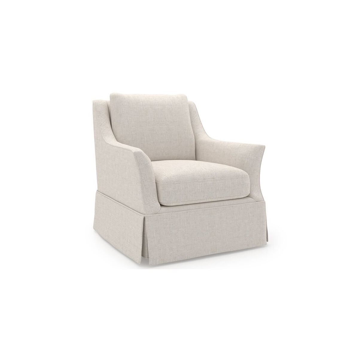 Henri Skirted Swivel Chair - Special Order by Universal Furniture at ZIN Home