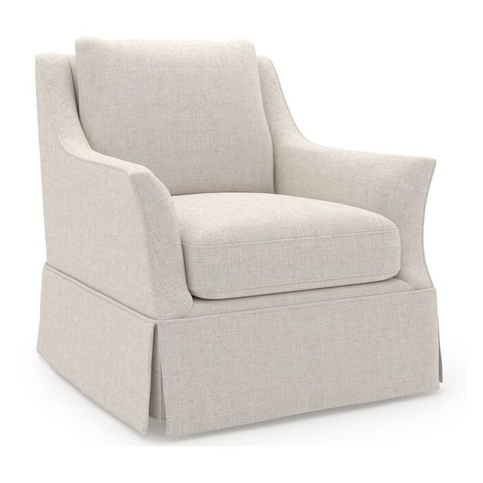 Henri Skirted Swivel Chair - Special Order by Universal Furniture at ZIN Home