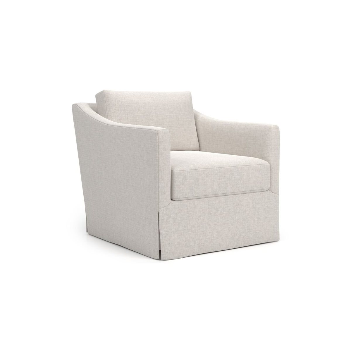 Asher Skirted Swivel Chair - Special Order by Universal Furniture at ZIN Home
