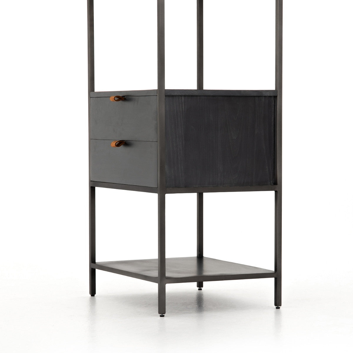 Fulton Trey Black Industrial Modular Bookshelf,UFUL-032A