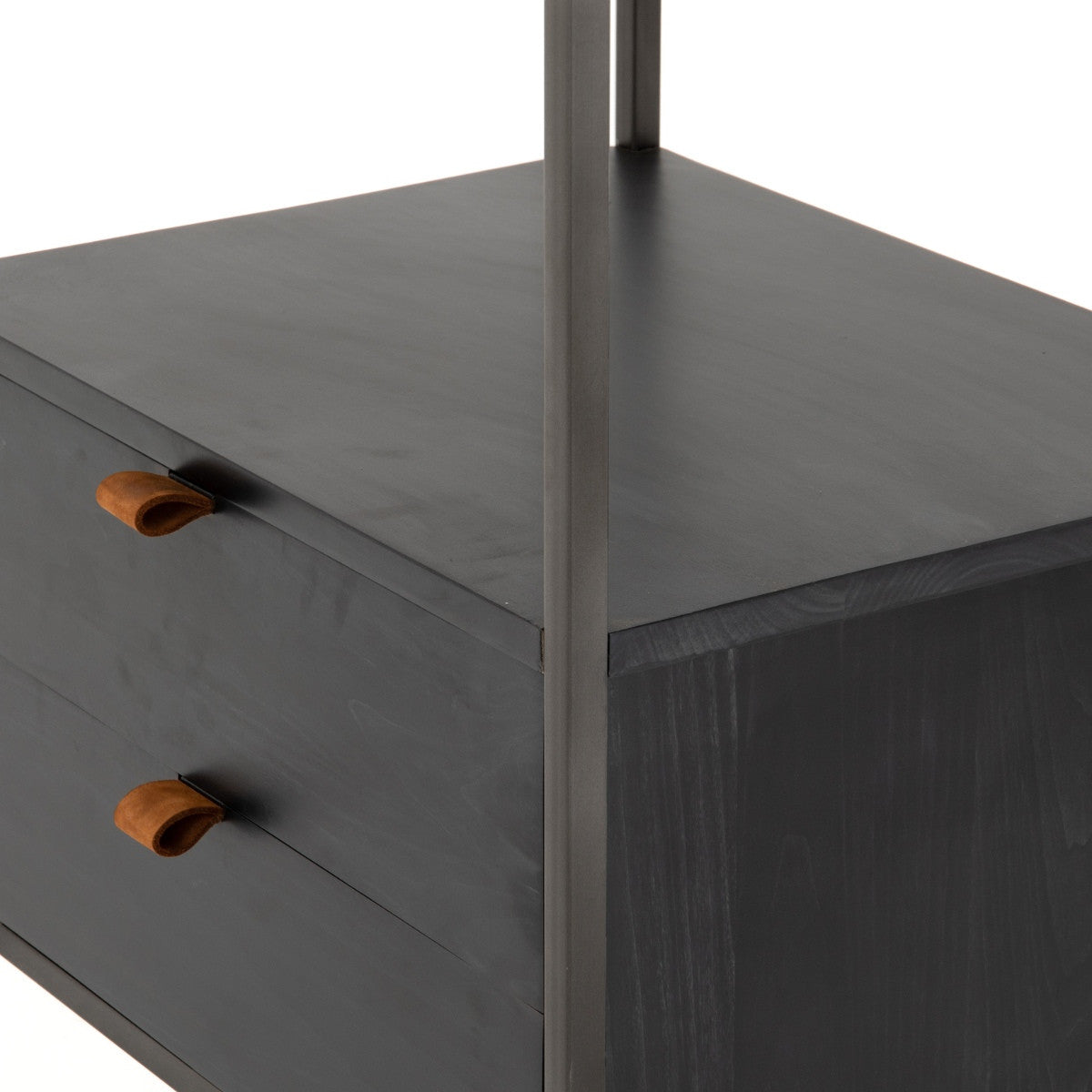 Fulton Trey Black Industrial Modular Bookshelf,UFUL-032A