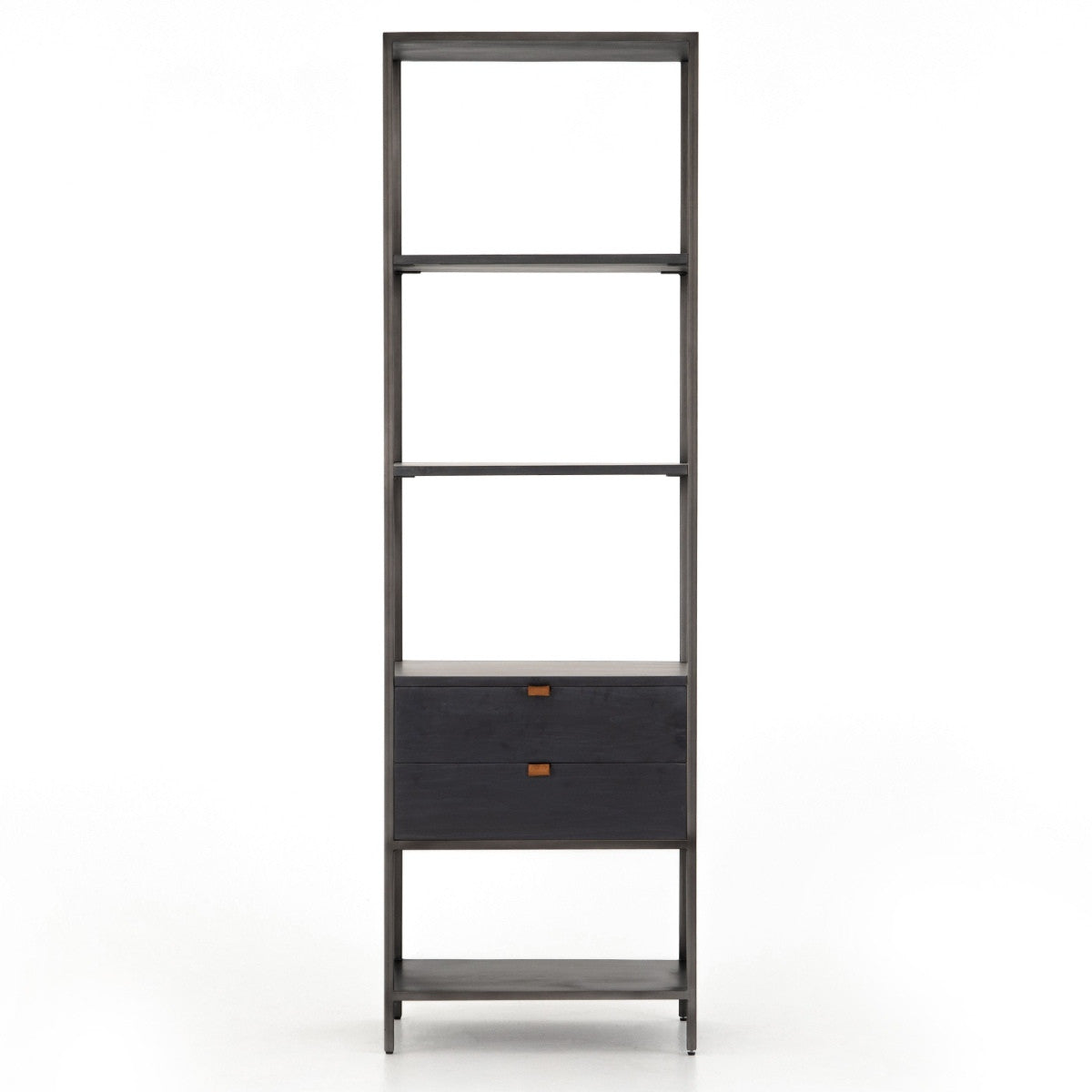 Fulton Trey Black Industrial Modular Bookshelf,UFUL-032A