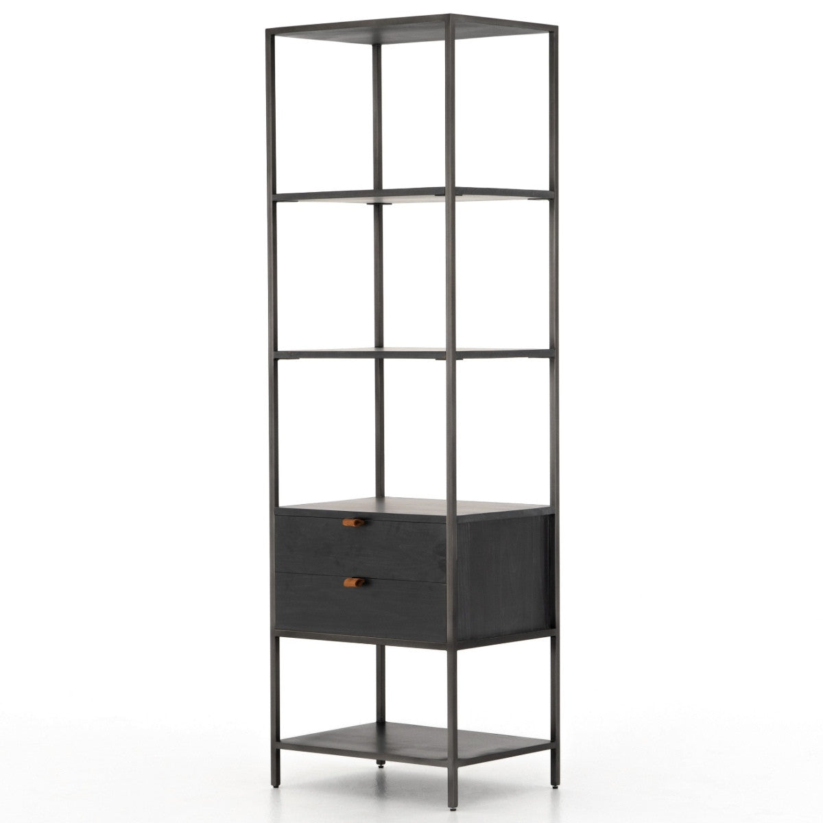 Fulton Trey Black Industrial Modular Bookshelf,UFUL-032A