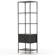 Fulton Trey Black Industrial Modular Bookshelf,UFUL-032A
