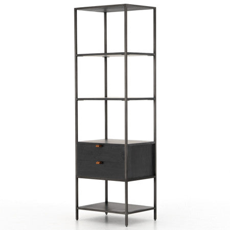 Fulton Trey Black Industrial Modular Bookshelf